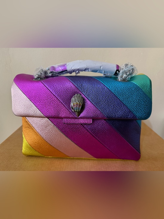 Kurt Geiger Handbags - Multi-Color Chevron Leather Top-Handle Bag